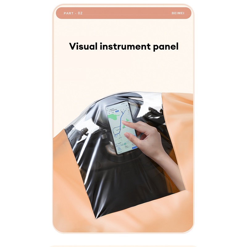 Lebi Áo Mưa Dáng Dài Không Thể Tháo Rời Tiện Dụng Cho Xe Đạp / Xe Máy Điện