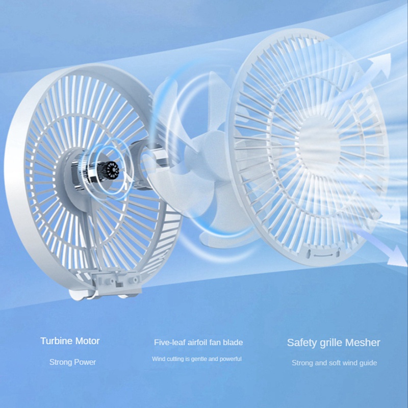 Quạt Làm Mát Để Bàn 4000Mah Có Đèn LED Hiển Thị Kỹ Thuật Số Có Thể Sạc Lại Cho Phòng Ngủ