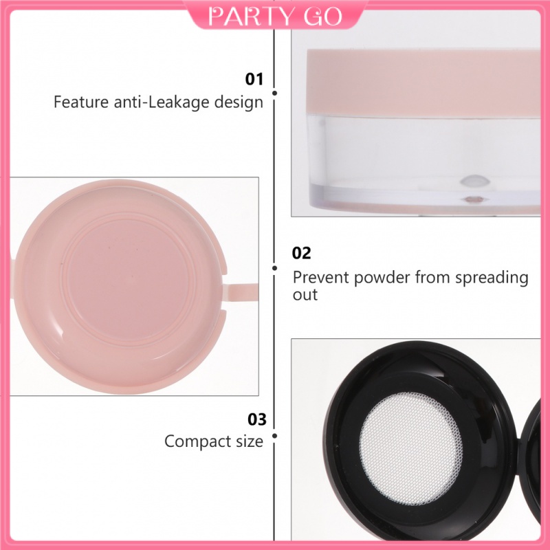 Set 2 Hộp Rỗng Tròn Đựng Phấn Trang Điểm Para Maquillaje De Mujer