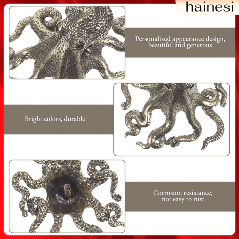 Mô Hình Bạch Tuộc Mini Bằng Đồng Thau Để Bàn Trang Trí