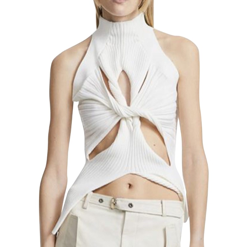 Áo Tank Top Dệt Kim Sát Nách Dáng Ôm Thoáng Khí Thời Trang Mùa Hè Cho Nữ