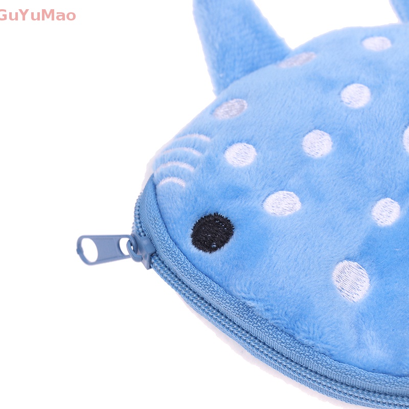 Túi Đựng Tiền Xu Hình Cá Mập Nhồi Bông Đáng Yêu Có Khóa Kéo Cho Bé