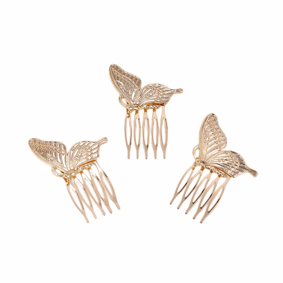 Kẹp Tóc Hình Bướm Bằng Hợp Kim Phong Cách Cổ Điển Thời Trang Cho Nữ