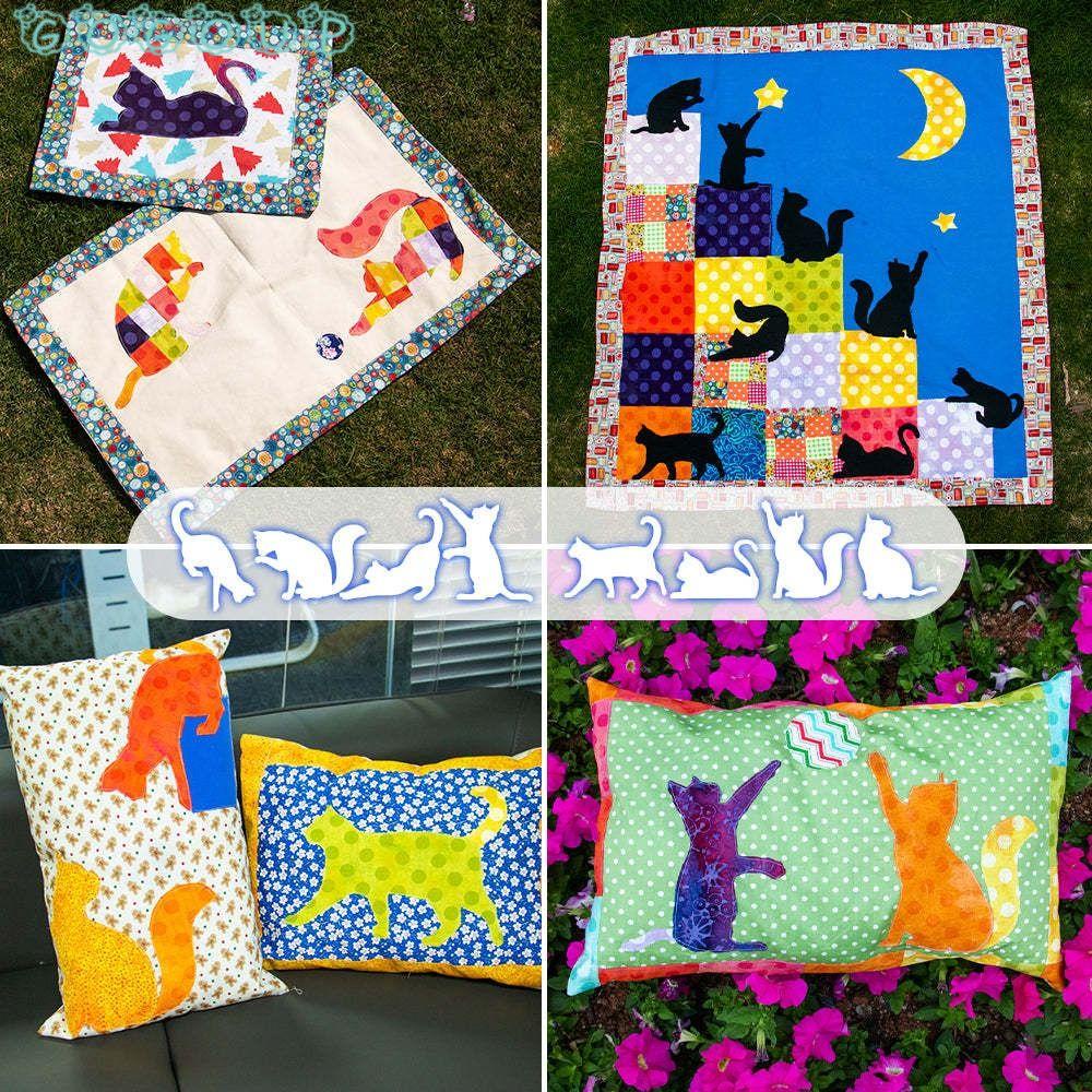 Bộ 8 Khuôn May Vá Hình Mèo Dễ Thương Sáng Tạo