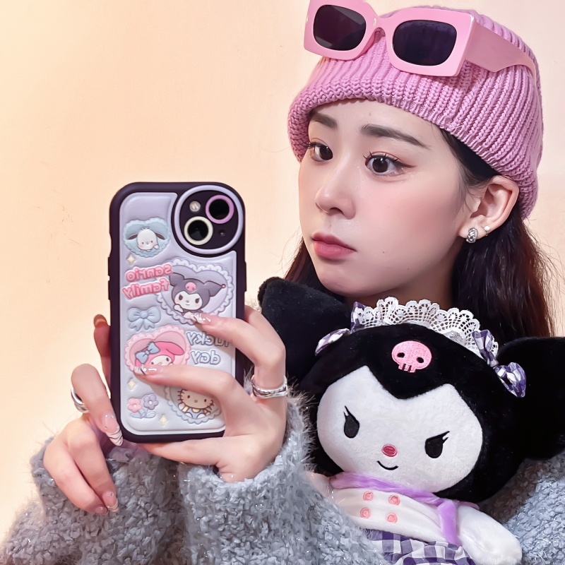 Ốp Điện Thoại Da Silicon Mềm Chống Sốc Họa Tiết Hoạt Hình Cho iPhone 14 13 12 11 Pro Max 14 Plus