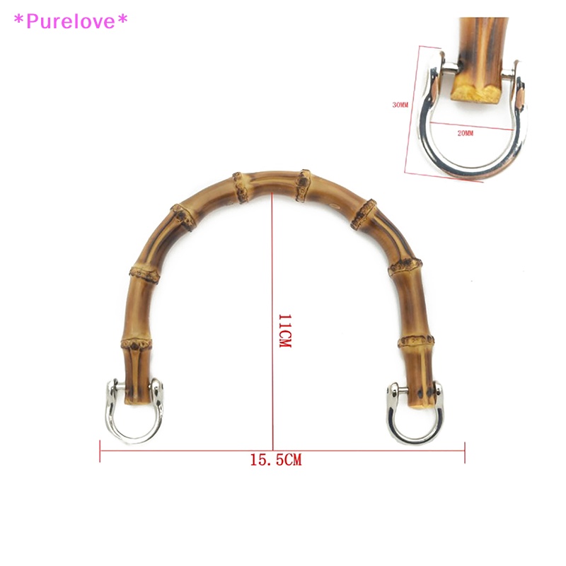 1 Tay Cầm Túi Xách Giả Tre Bằng Nhựa Resin Diy Mới