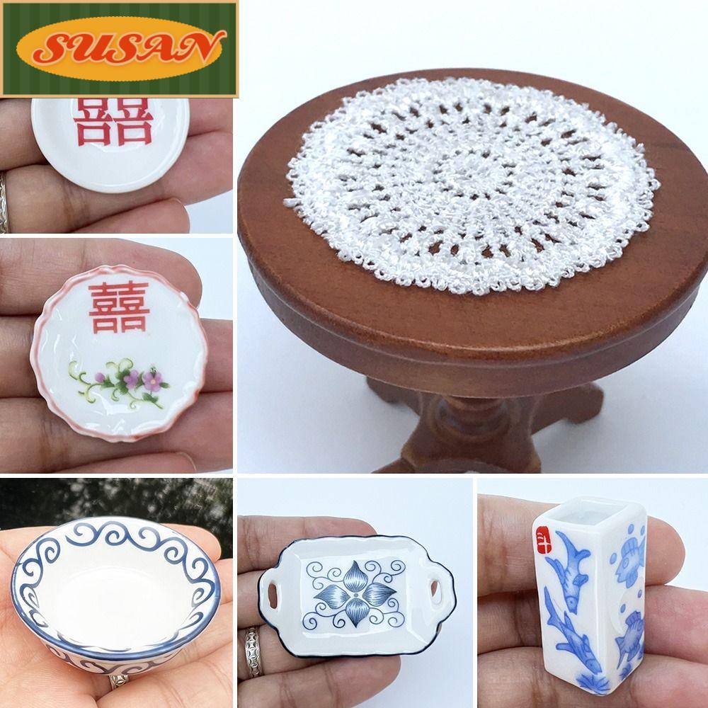 Set 2 Đĩa Mini Tỷ Lệ 1: 12 Dùng Để Trang Trí Nhà Búp Bê