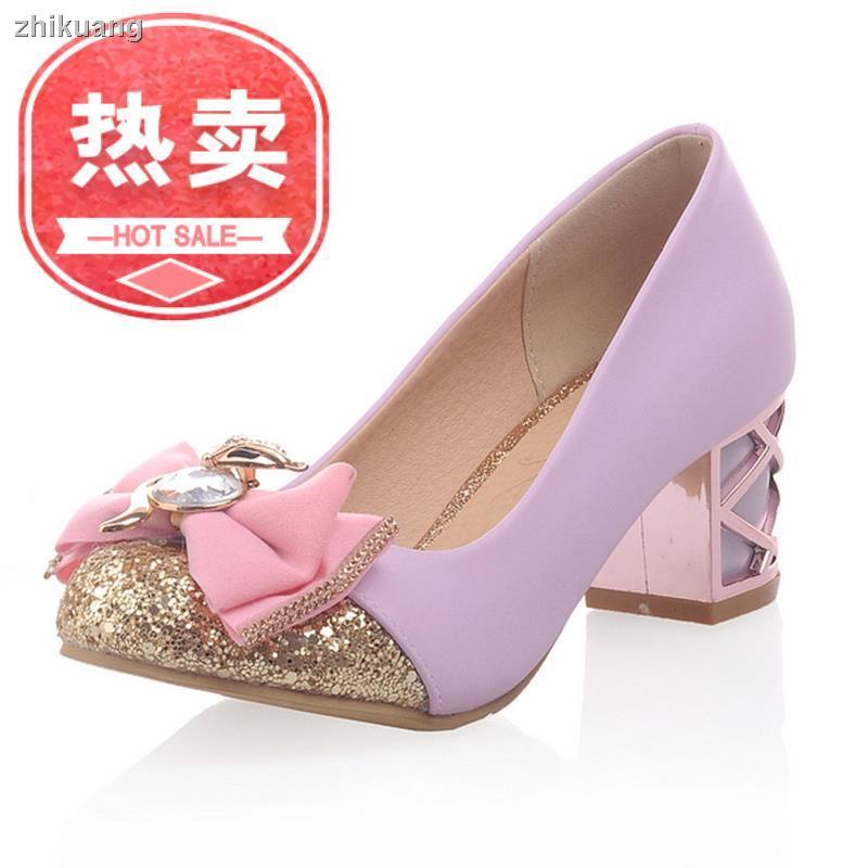 Giày Cao Gót Da Thời Trang Mùa Xuân Xinh Xắn Dành Cho Bé Gái