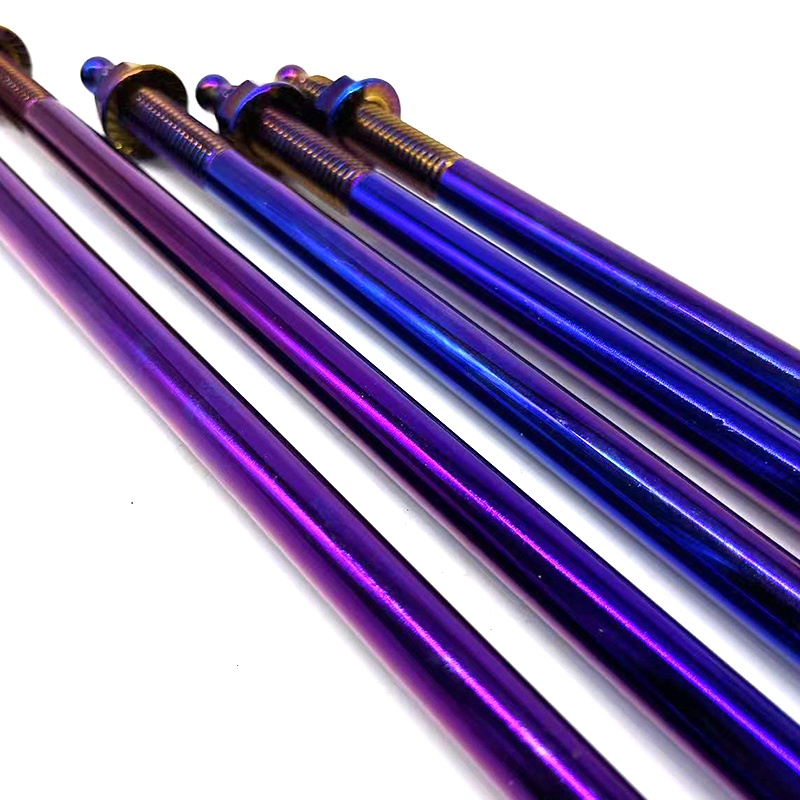 Phù Hợp Với Bê Tông no... Trục Bánh Xe Trước Bằng Thép Không Gỉ 9 Màu Xanh Dương Vàng m12 Cho Xe Điện