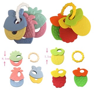Đồ chơi ngậm nướu hình trái cây bằng silicone dành cho trẻ em