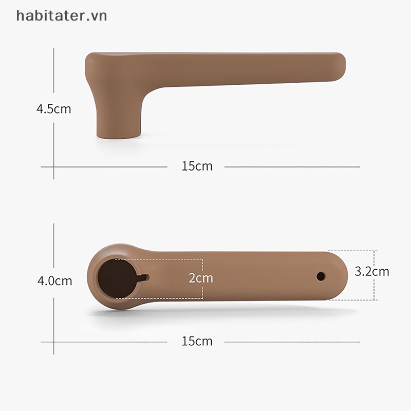 Set 2 Vỏ Bọc Tay Nắm Cửa Bằng Silicon Chống Va Chạm Chống Tĩnh Điện