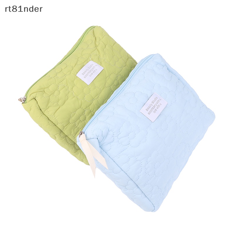 Rt Túi Đựng Đồ Trang Điểm Màu Trơn Họa Tiết Hoa Dễ Thương Dùng Khi Đi Du Lịch