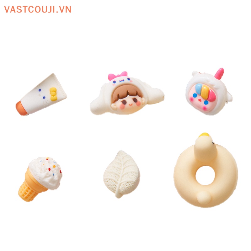 Phụ Kiện Trang Trí Điện Thoại / Móc Khóa Hình Thức Ăn Bằng Resin Họa Tiết Hoạt Hình Dễ Thương DIY