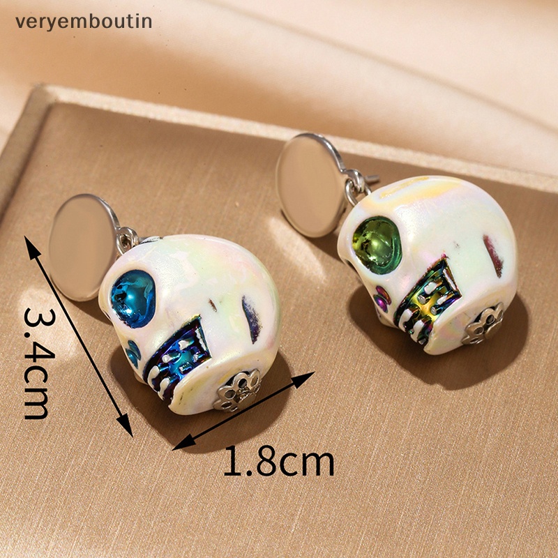 Bông Tai Hình Đầu Lâu Phong Cách Gothic Thời Trang Cho Nữ