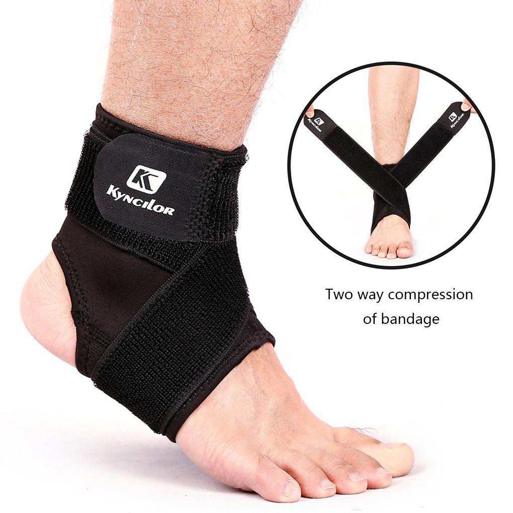 1 Đai Quấn Bảo Vệ Mắt Cá Chân Co Giãn Thoáng Khí Màu Đen Hình 3D