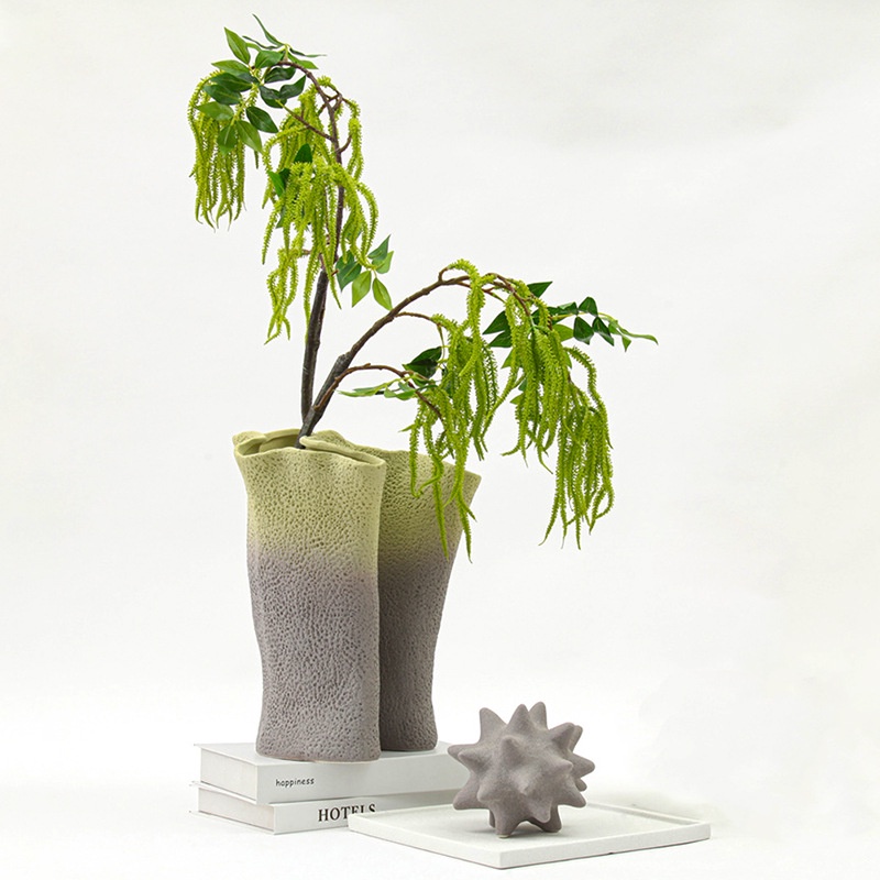 Lọ Gốm Nhám Phong Cách Trung Hoa Sáng Tạo Mềm Mại Trang Trí Phòng Khách