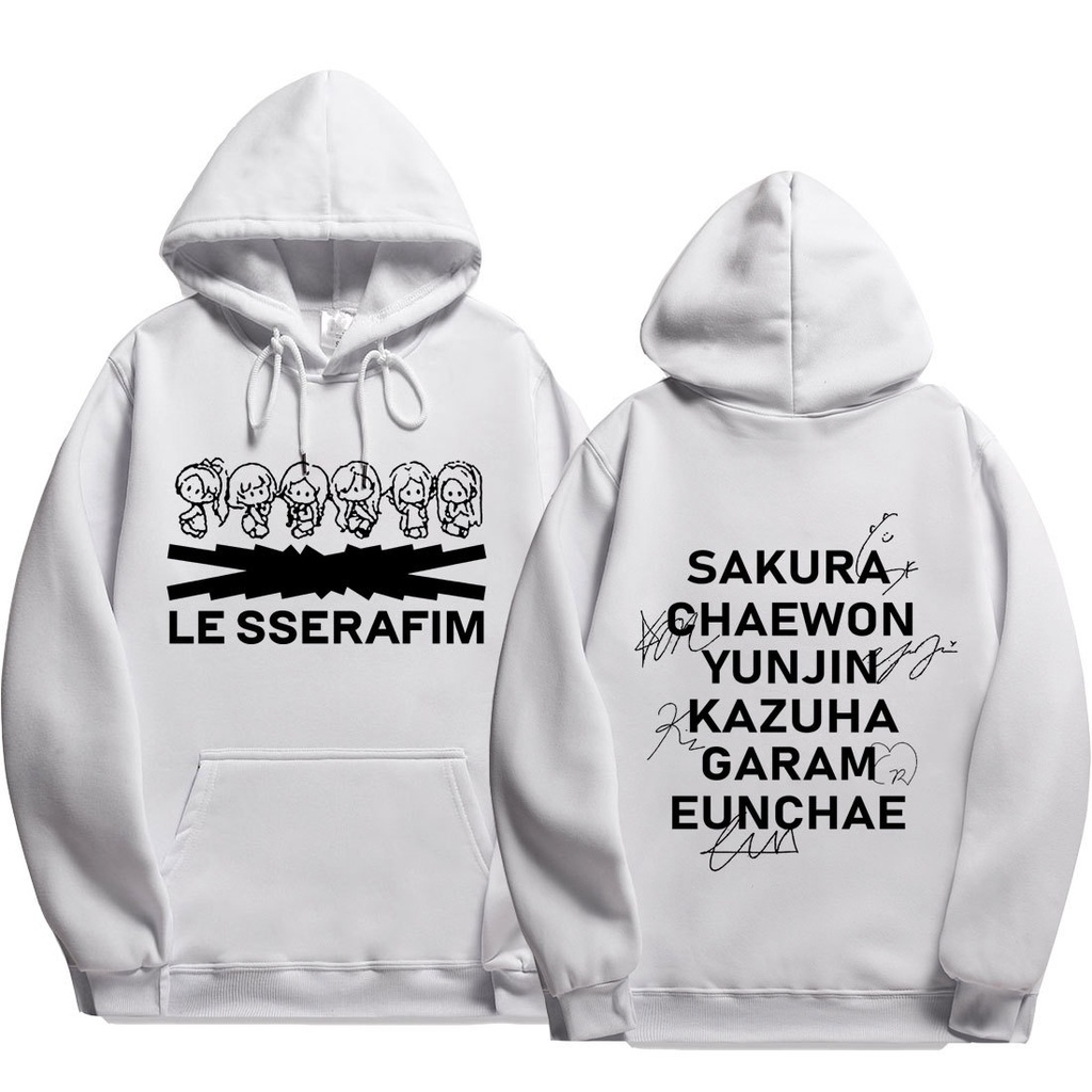 Kpop LE SSERAFIM Nam / Nữ Áo Khoác Thiết Kế Viện Trợ Quần Áo Cùng Áo Unisex Dạo Phố Áo Khoác Áo Top