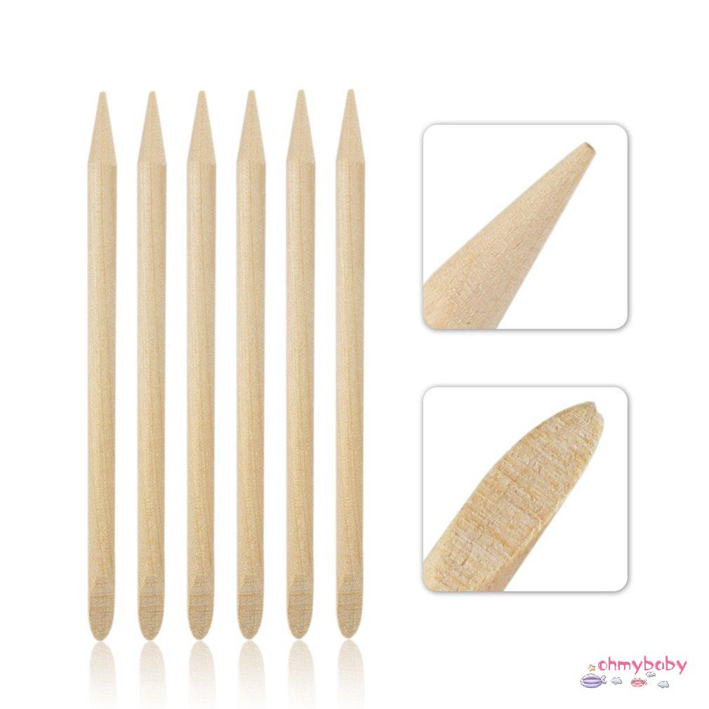 [Ready] 100 Cái Nail Beauty Design Orangeen Stick Sticks Cuticle Pusher Remover Dụng cụ làm đẹp móng tay [Z/13]