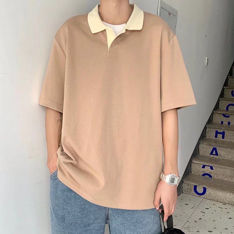 Set Đồ Mùa Hè 2 Món Gồm Áo Thun POLO Tay Cộc Phong Cách Hong Kong Cho Nam