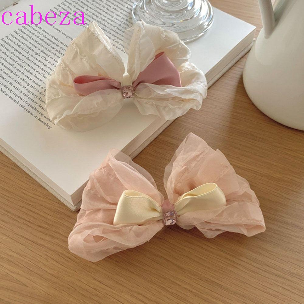 Kẹp Tóc Nơ Xếp Ly Phong Cách Lolita Cho Nữ