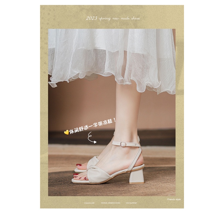 Giày Sandal Cao Gót Đế Dày Thời Trang Dành Cho Nữ