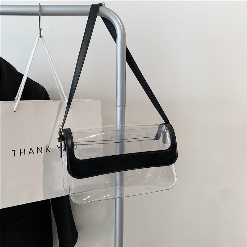 Túi Đeo Chéo Bằng PVC Chất Lượng Cao Màu Trơn Thời Trang Cho Nữ