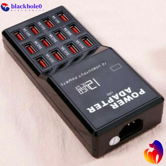 Đế Sạc Nhanh 12 Cổng USB 5V 3.5A 2.1A Tiện Dụng