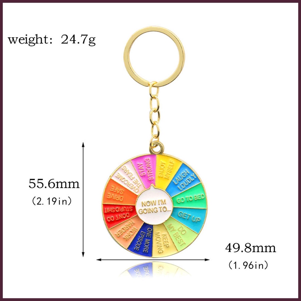 Móc Khóa Xoay Hình Cầu Vồng Đính Đá Thời Trang Cho Nam Và Nữ