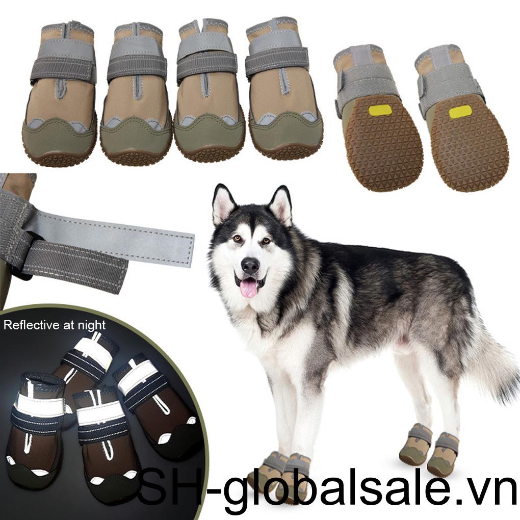 Bộ 4 Giày Chống Trượt Phản Quang Thoáng Khí Thông Dụng Thay Thế Cho Leo Núi / Cắm Trại