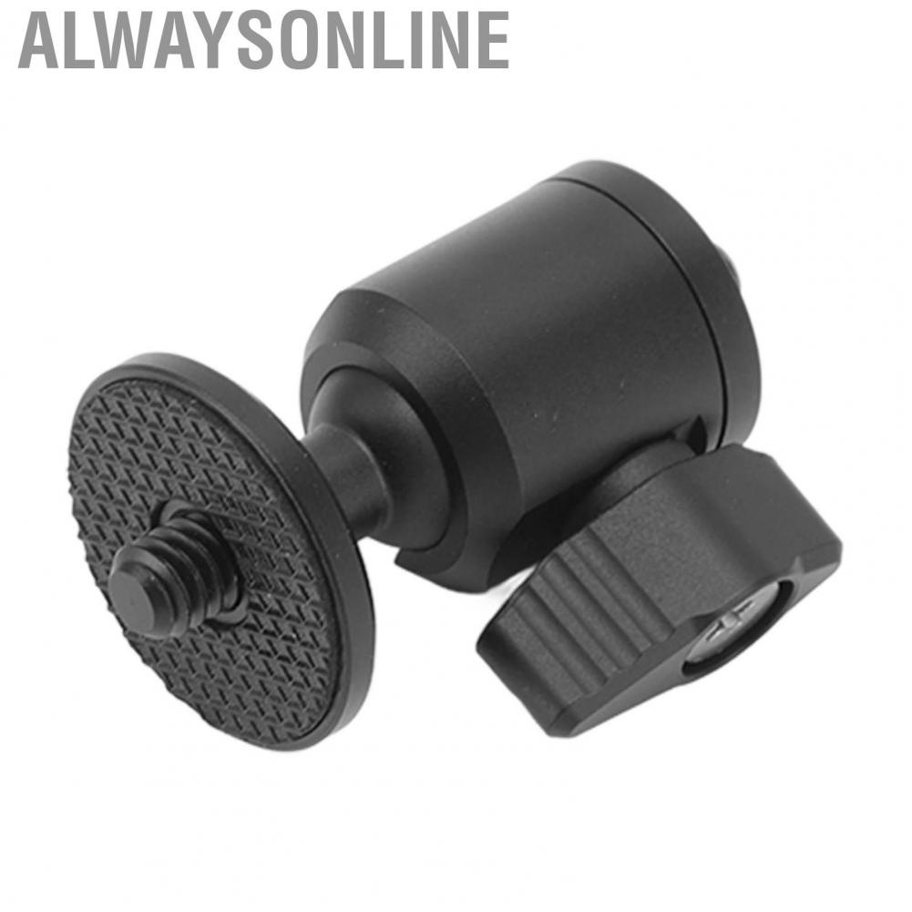 Alwaysonline PULUZ Aluminum Alloy Ball Head Mount Mini Portable Tripod with 1/4 inch Male Screw for  Smartphone Fill Light MIC