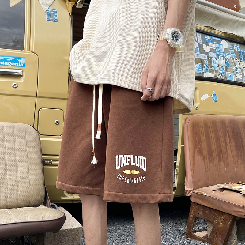 Quần Short Thể Thao Dáng Suông In Họa Tiết Cổ Điển Thời Trang Hè Cho Nam Phong Cách Mỹ