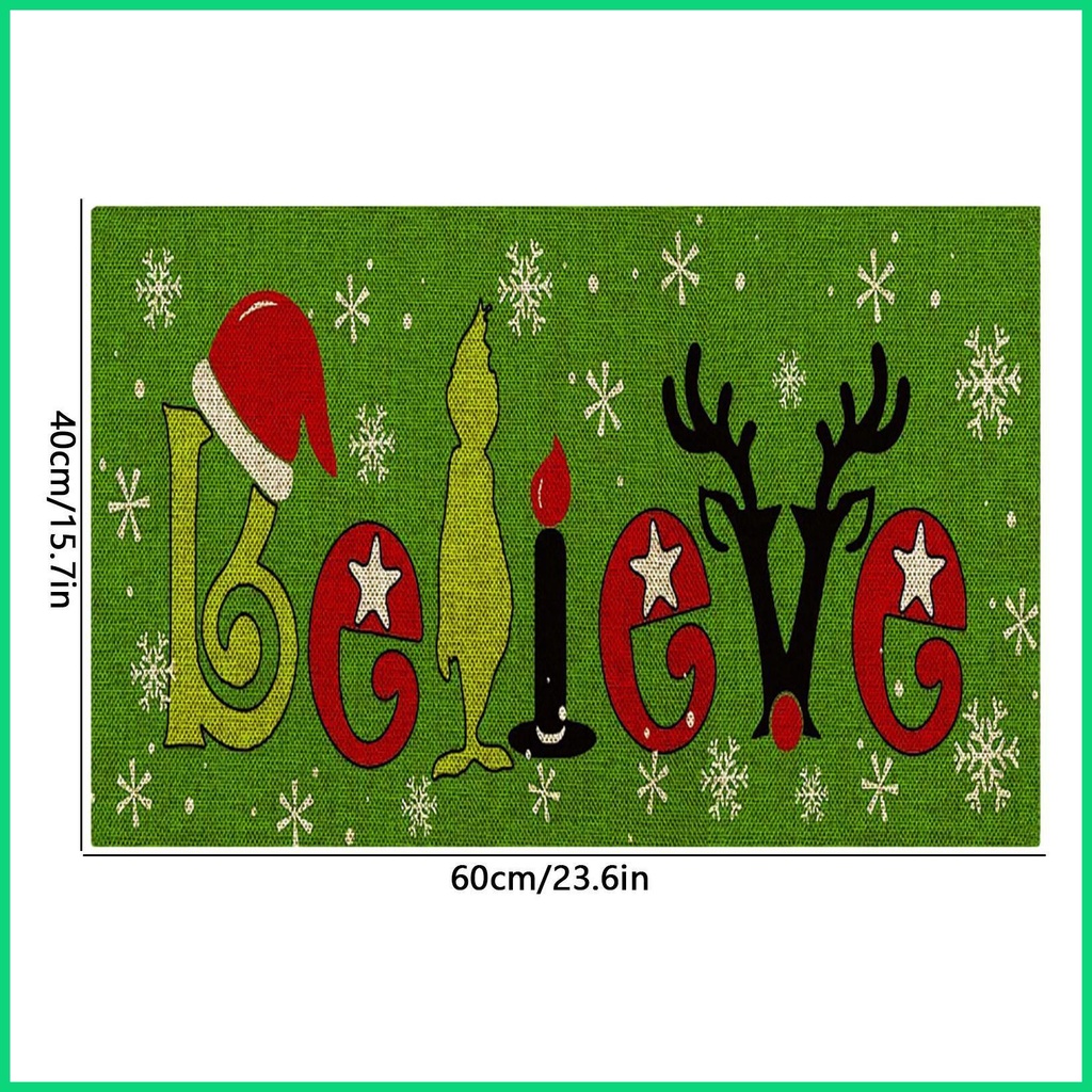 Thảm Chùi Chân Chống Trượt Họa Tiết Hoạt Hình Trang Trí Giáng Sinh