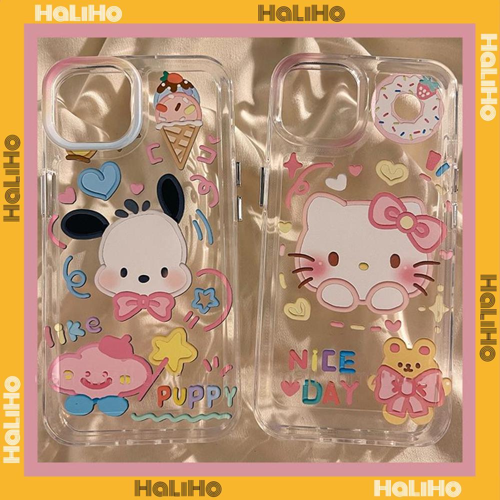 Ốp lưng 11 Ốp Lưng iPhone Trong Suốt Lỗ Lớn Không Gian Ốp Lưng TPU Mềm Chống Sốc Bảo Vệ Máy Ảnh Chó Mèo Hoạt Hình Dễ Thương Tương thích với iPhone 14 13 Pro max 12 Pro Max 11 xr xs max 7 8