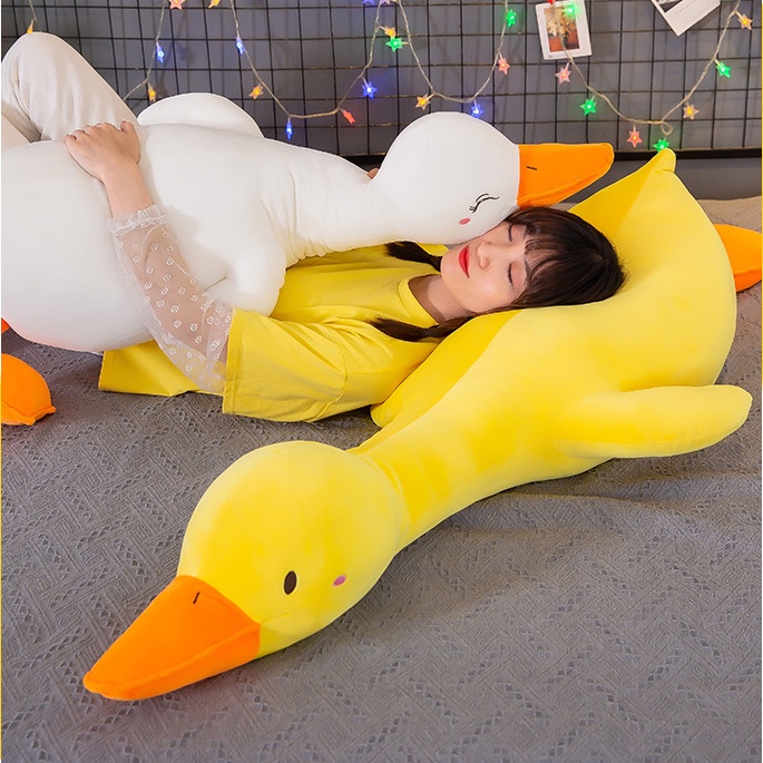 Thú Nhồi Bông Hình Chú Vịt Vàng Đang Ngủ Dễ Thương