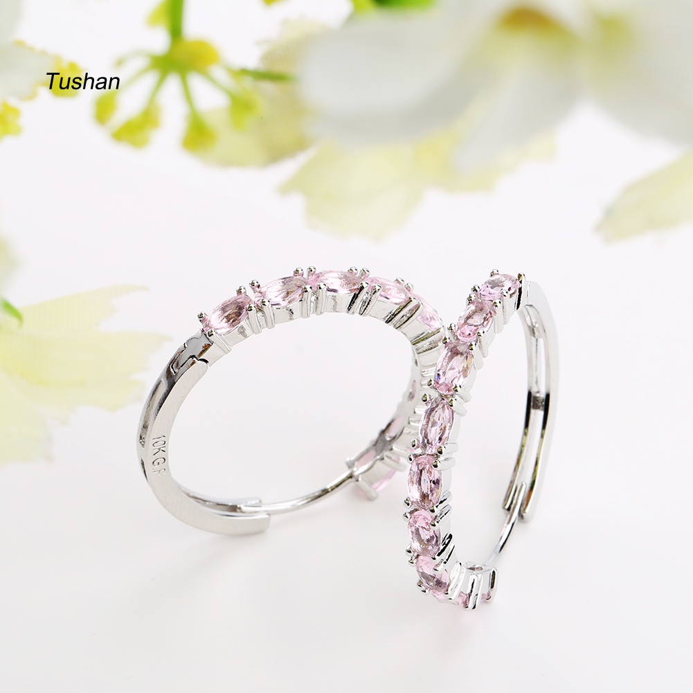 Khuyên Tai Kim Loại Khoen Tròn Đính Đá Thời Trang Cho Nữ