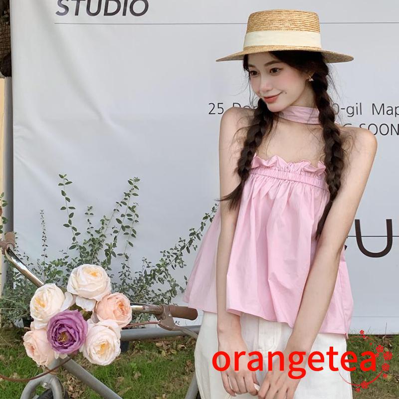 Áo Hai Dây Trễ Vai Màu Sắc Thời Trang Mùa Hè Cho Nữ
