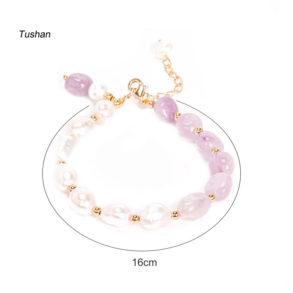 [Ts] Vòng Tay Chuỗi Hạt Ngọc Trai Nhân Tạo Có Thể Điều Chỉnh Phong Cách Hàn Quốc Cho Nữ Dự Tiệc