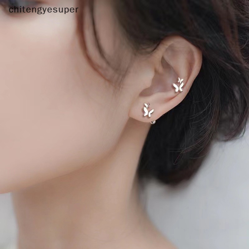 1 Đôi Bông Tai Hình Bướm Dạng Xoắn Ốc Dành Cho Nữ