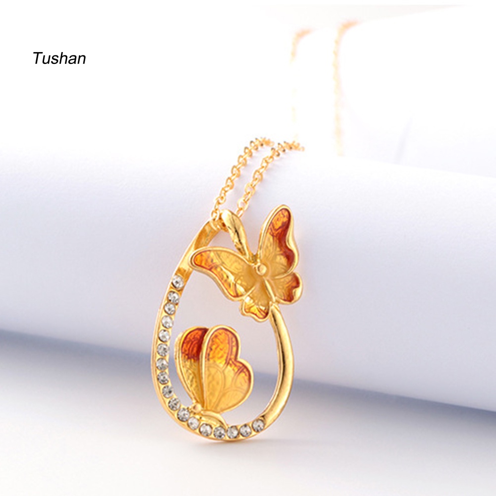 Vòng cổ Mặt Hình Bướm Đính Đá Thời Trang