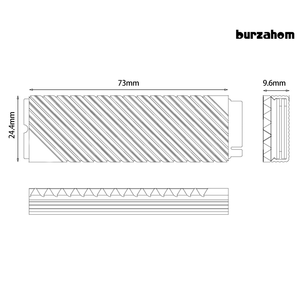 Đế Tản Nhiệt Ổ Cứng SSD M.2-3 M.2 2280 SSD Bằng Hợp Kim Nhôm