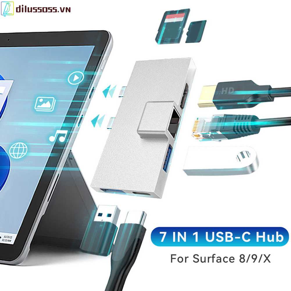 Dock Mở Rộng Usb 3.0 HDMI Cho Surface Pro X / 9 / 8