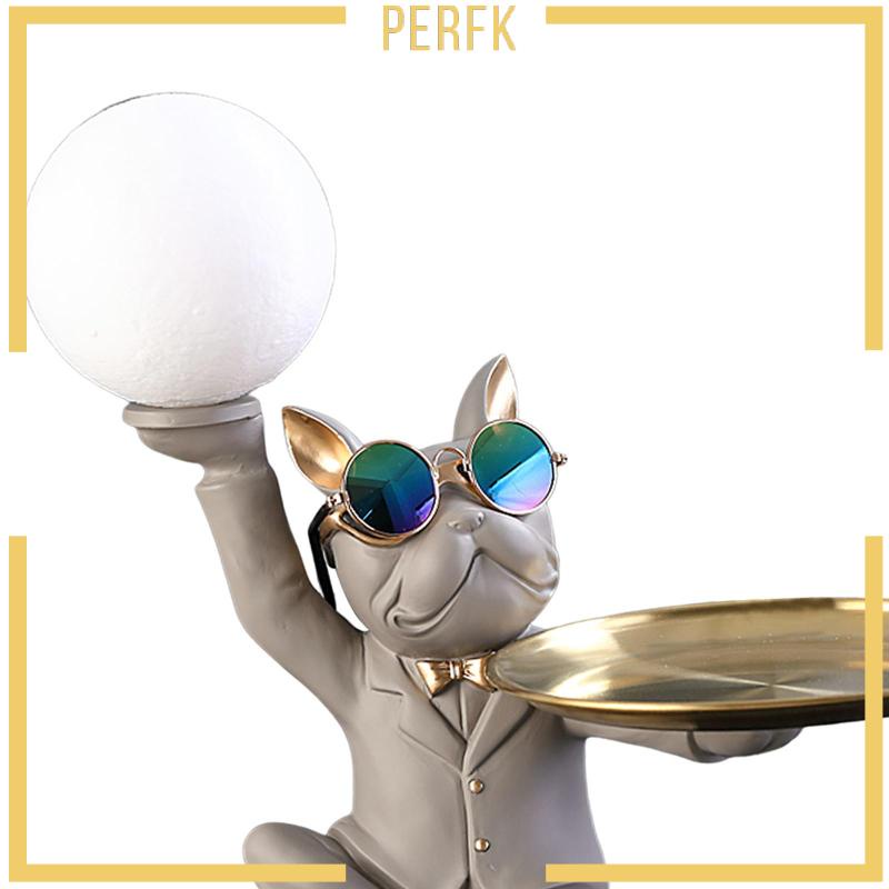 Mô Hình Tượng Chó Có Đèn Ngủ Kèm Khay Để Bàn Trang Trí Lễ Hội