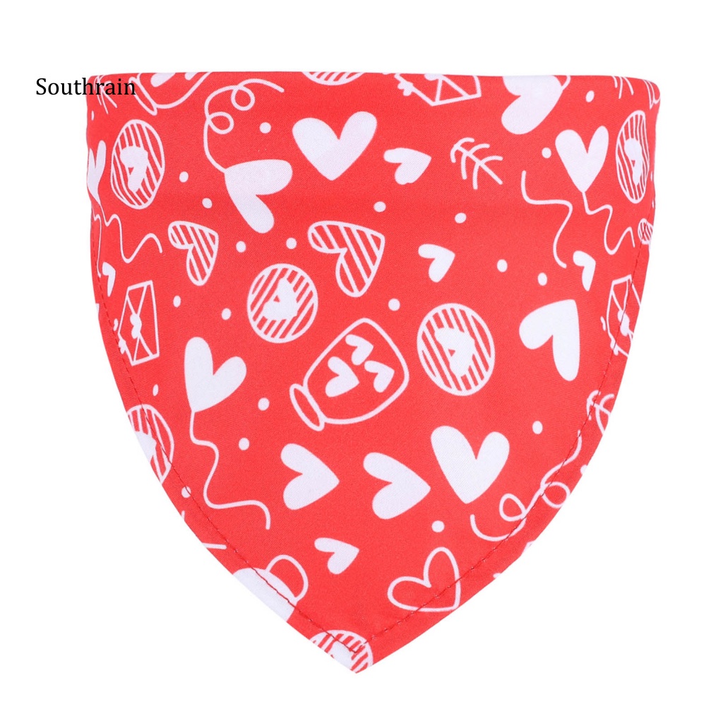 Khăn Choàng Cổ Họa Tiết Trái Tim Xinh Xắn Mềm Mại Dành Cho Cún Cưng