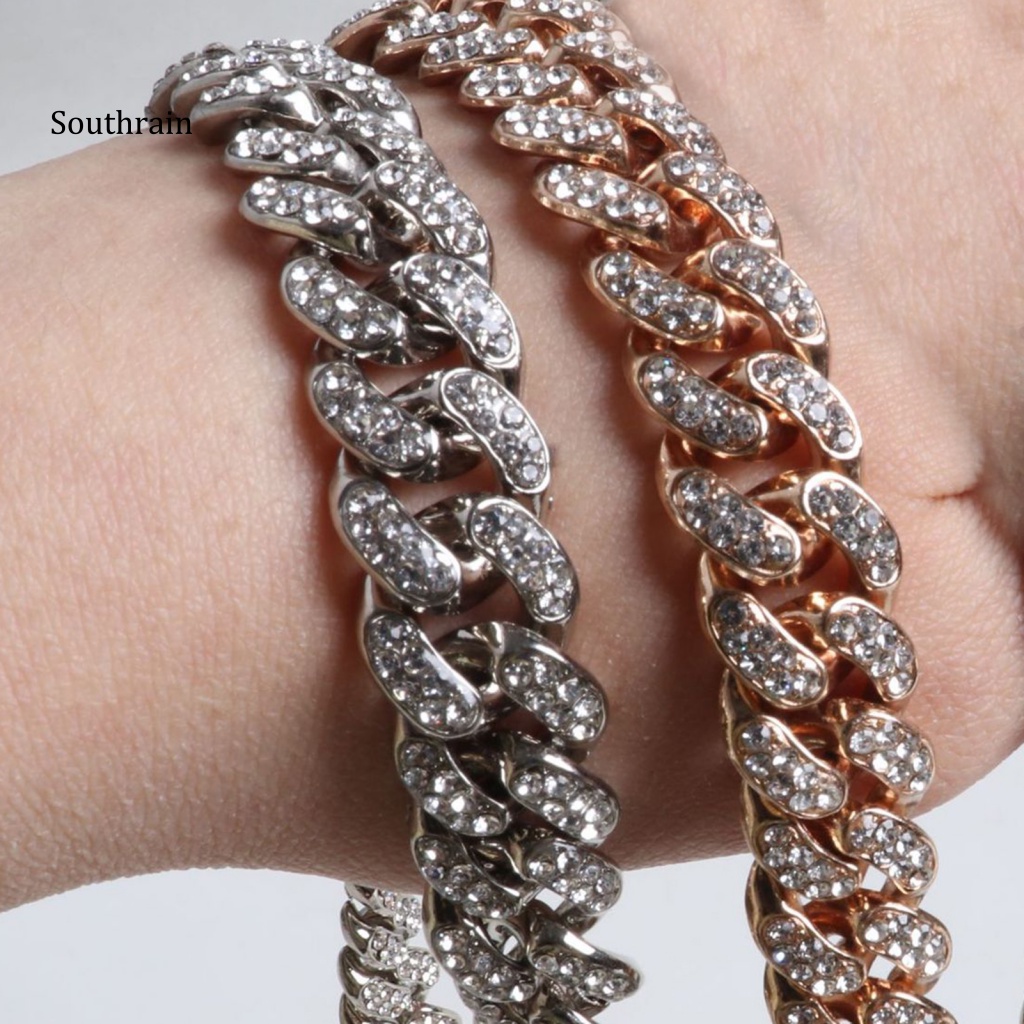 Vòng Cổ Chuỗi Xích Đính Đá Lấp Lánh Chống Dao Rách Cho Chó Mèo