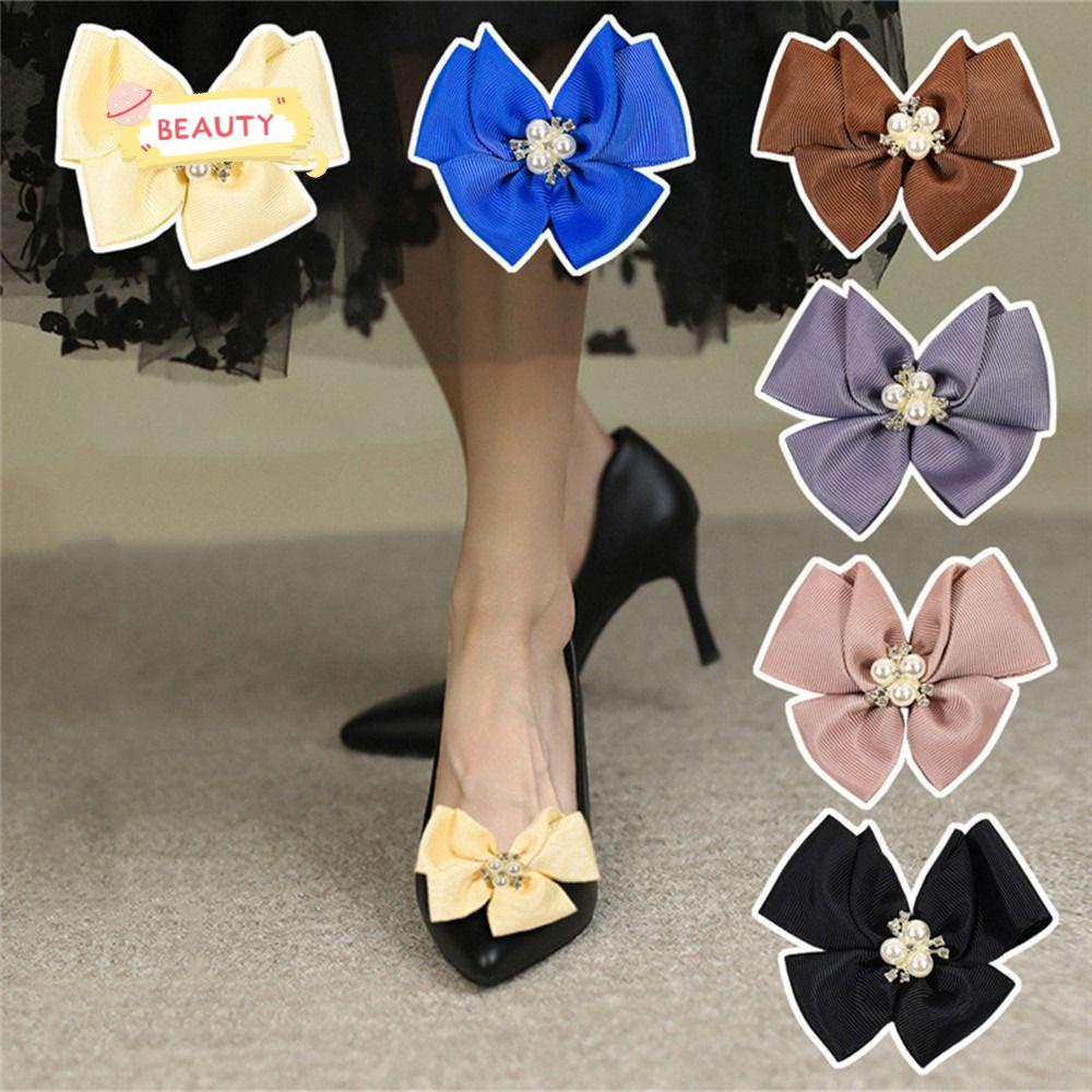 BEAUTY Bộ 2 Phụ Kiện Nơ Cài Giày Xinh Xắn