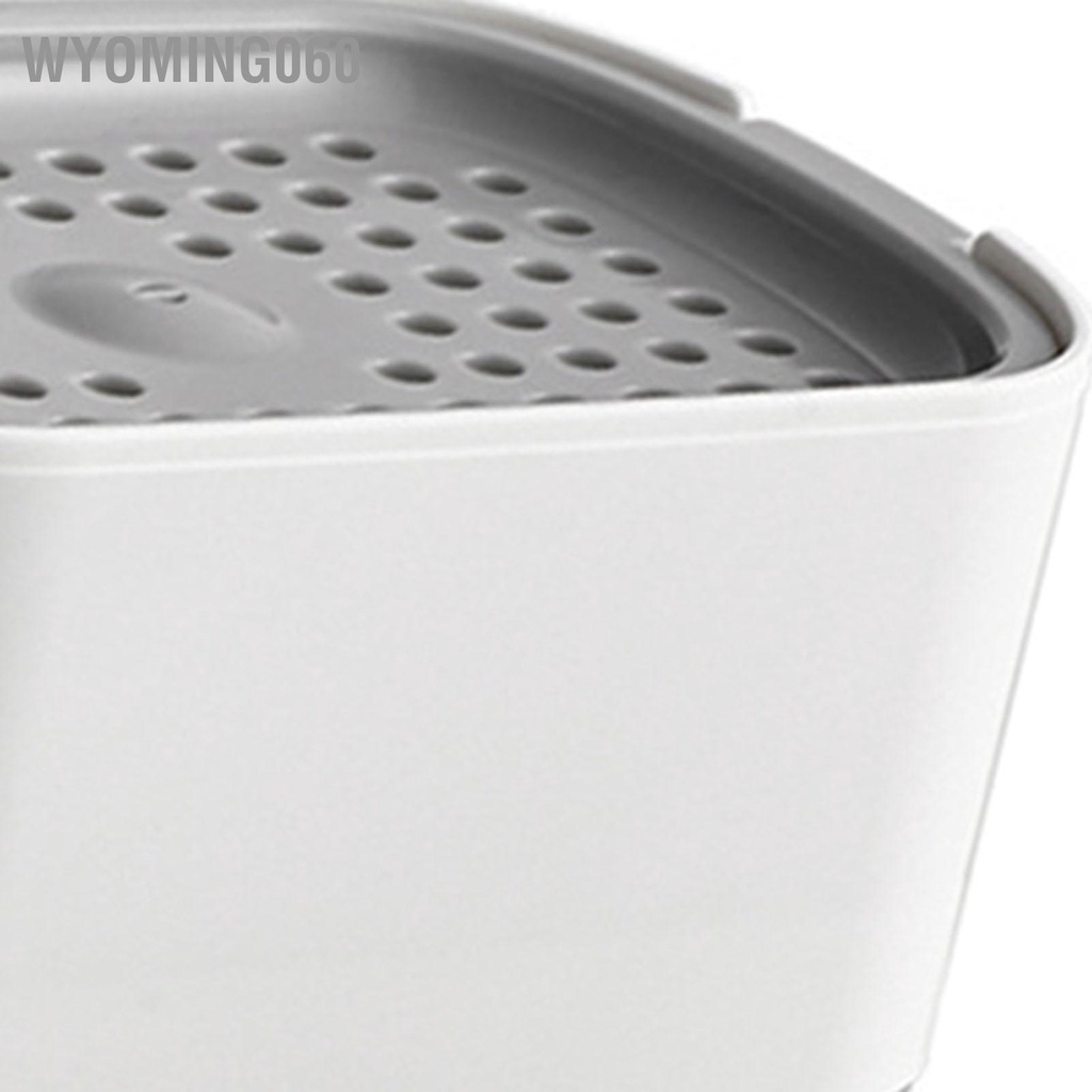 Wyoming060 Hộp đựng xà phòng có giá đỡ miếng bọt biển PP PET loại ép để làm sạch nhà bếp