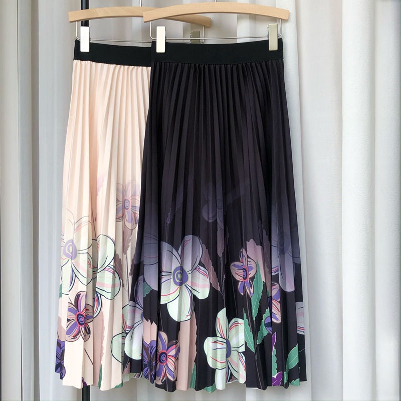 Chân Váy Chữ a Lưng Cao In Họa Tiết Hoa Thời Trang Hàn Quốc Dành Cho Nữ