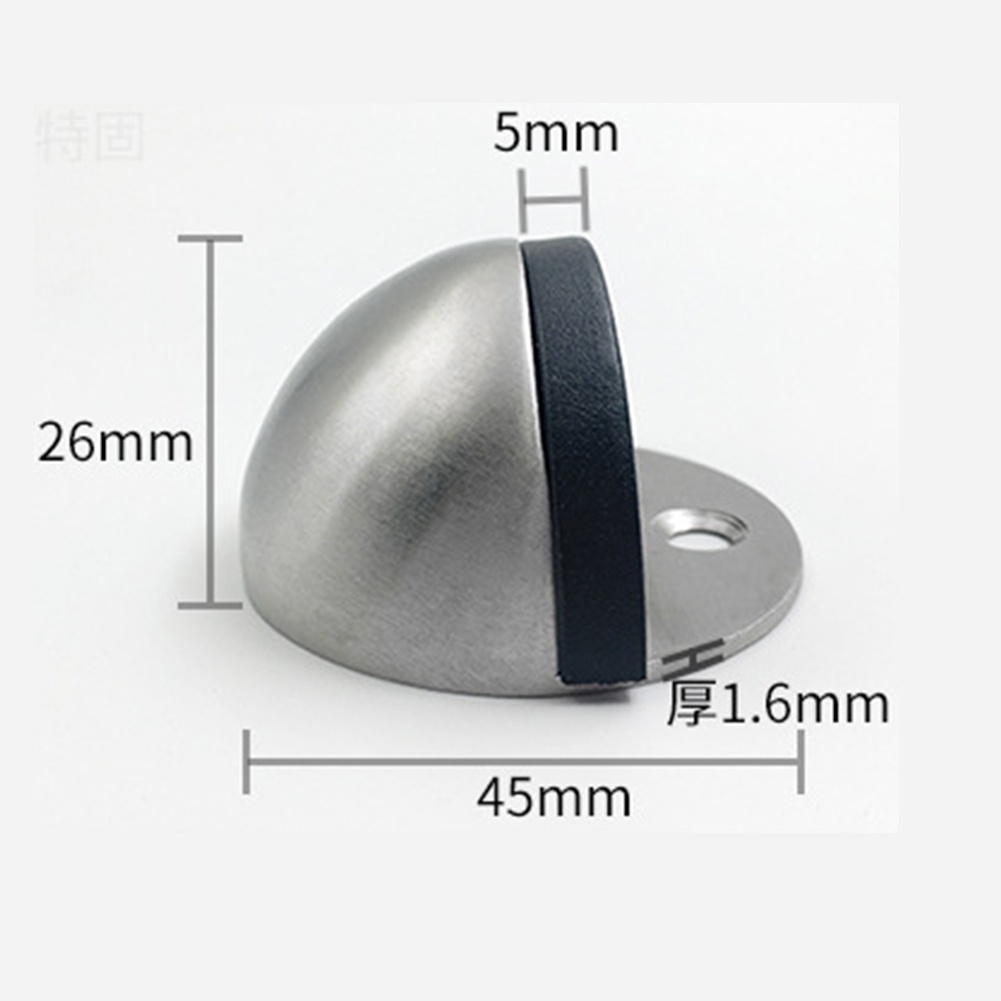 Chặn cửa bán nguyệt inox siêu hít nam châm chống va đập, ồn thông minh cho bé gắn sàn kèm miếng dán tường 3M, đồ ốc vít JP6