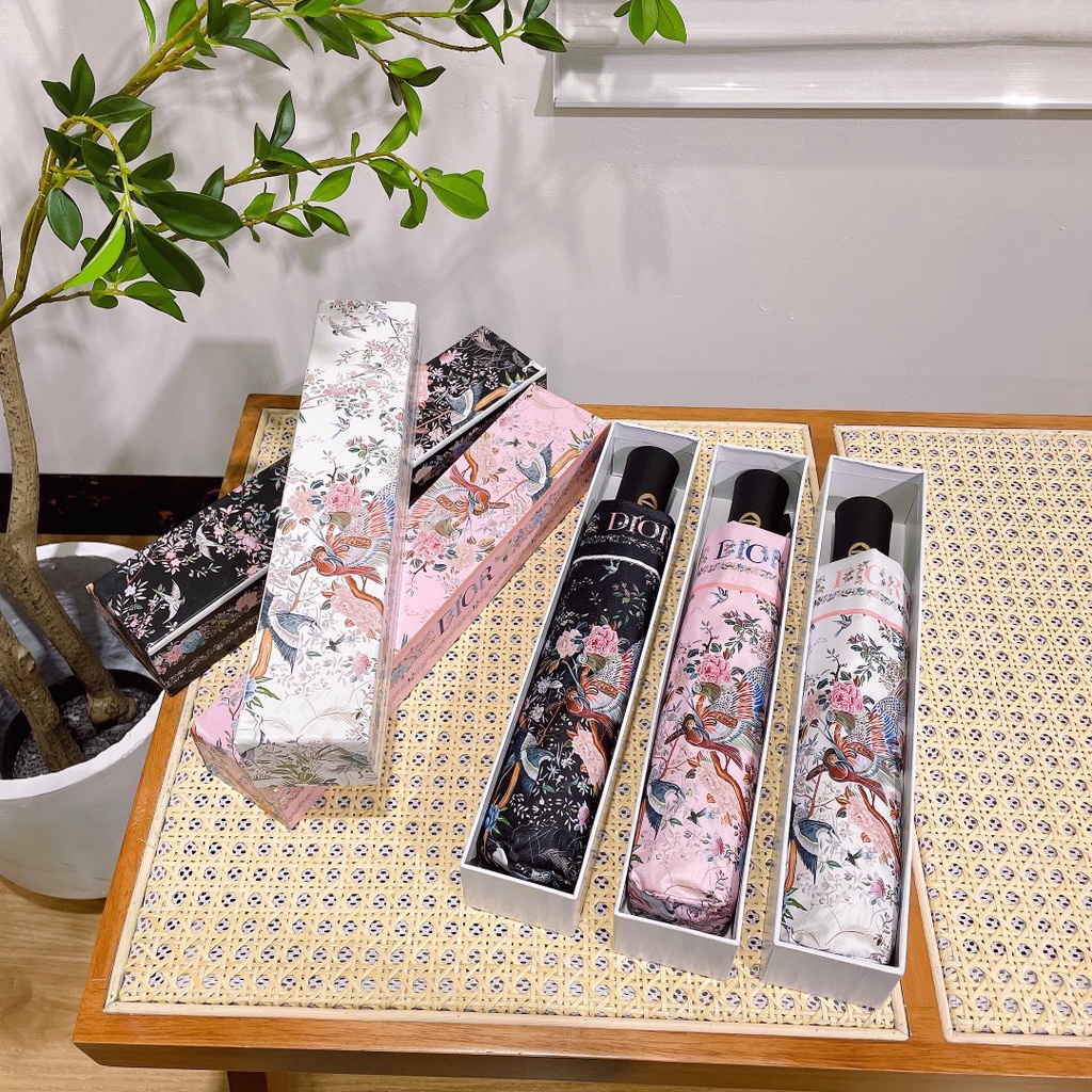 Dù Gấp Tự Động Chống Tia UV Thiết Kế Nhỏ Gọn Thương Hiệu Dior Chất Lượng Cao