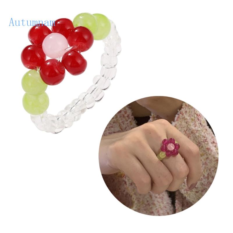 Nhẫn Đeo Tay Đính Hạt Nhiều Màu Phong Cách Boho